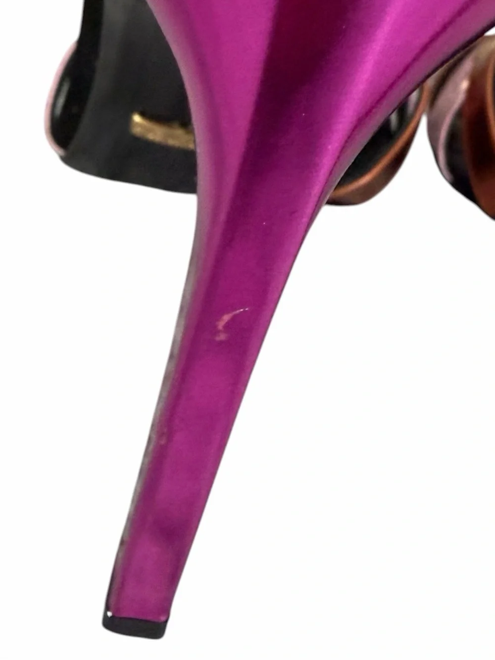 Gucci Sand Pelle S Cuoio Glow Light Pink Metallic Ankle Strap Heels Size 36.5